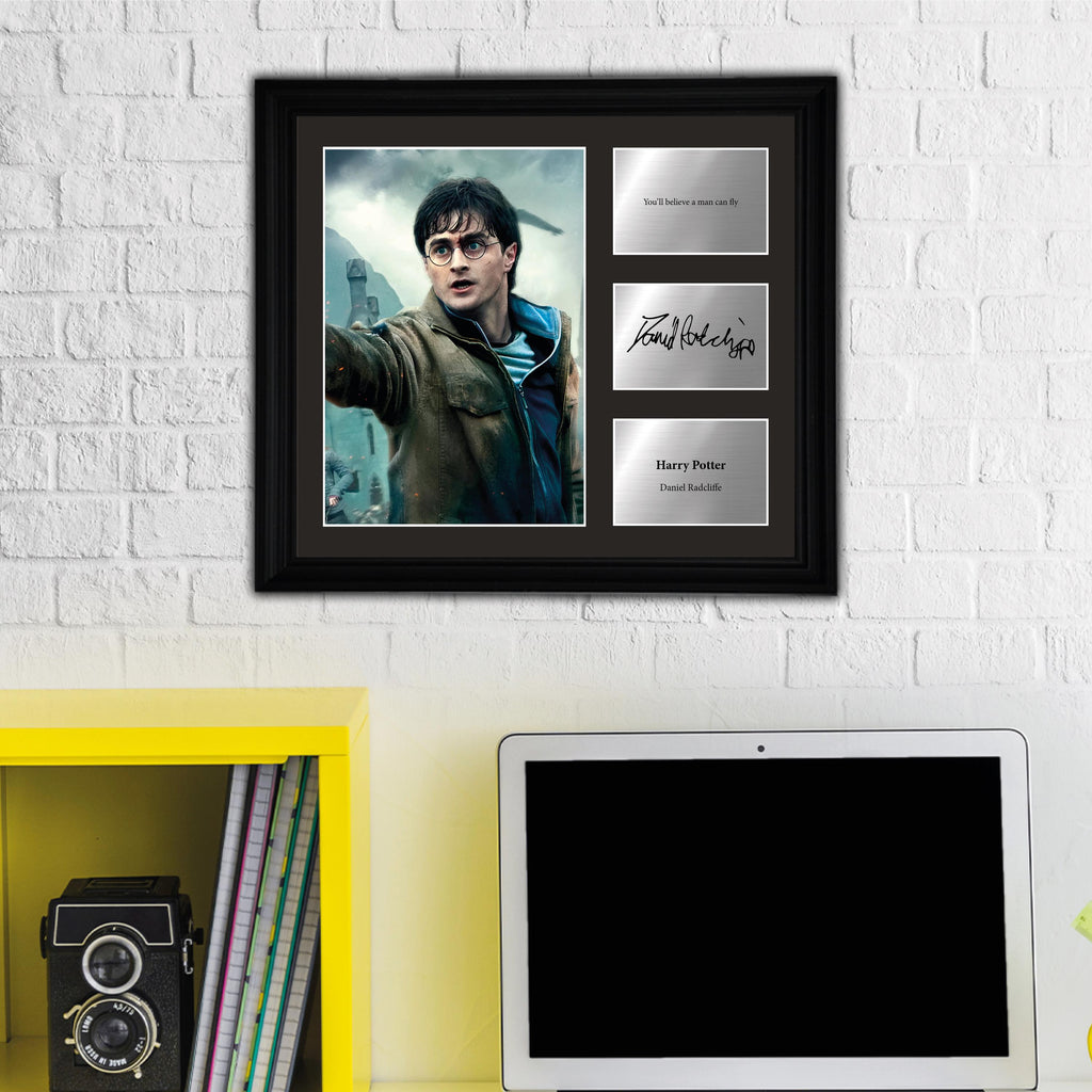 Harry Potter - Daniel Redcliffe - Framed Movie Character Print with Copy Signed