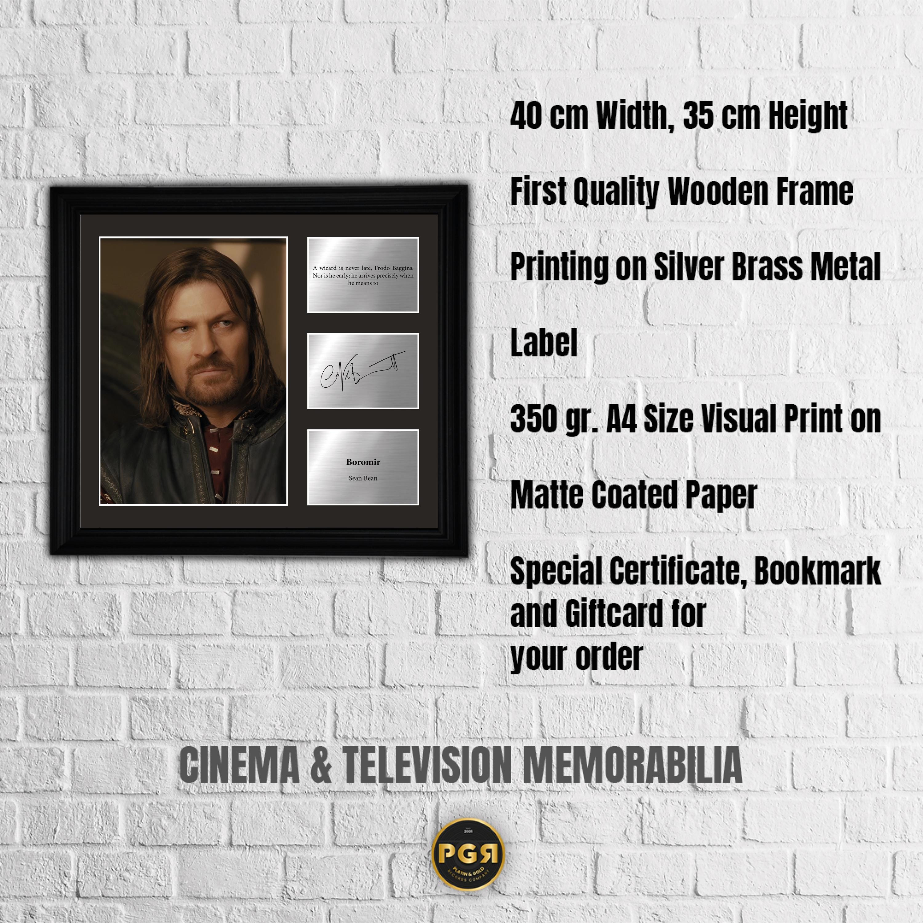 Boromir - Sean Bean - Framed Movie Character Print with Copy Signed