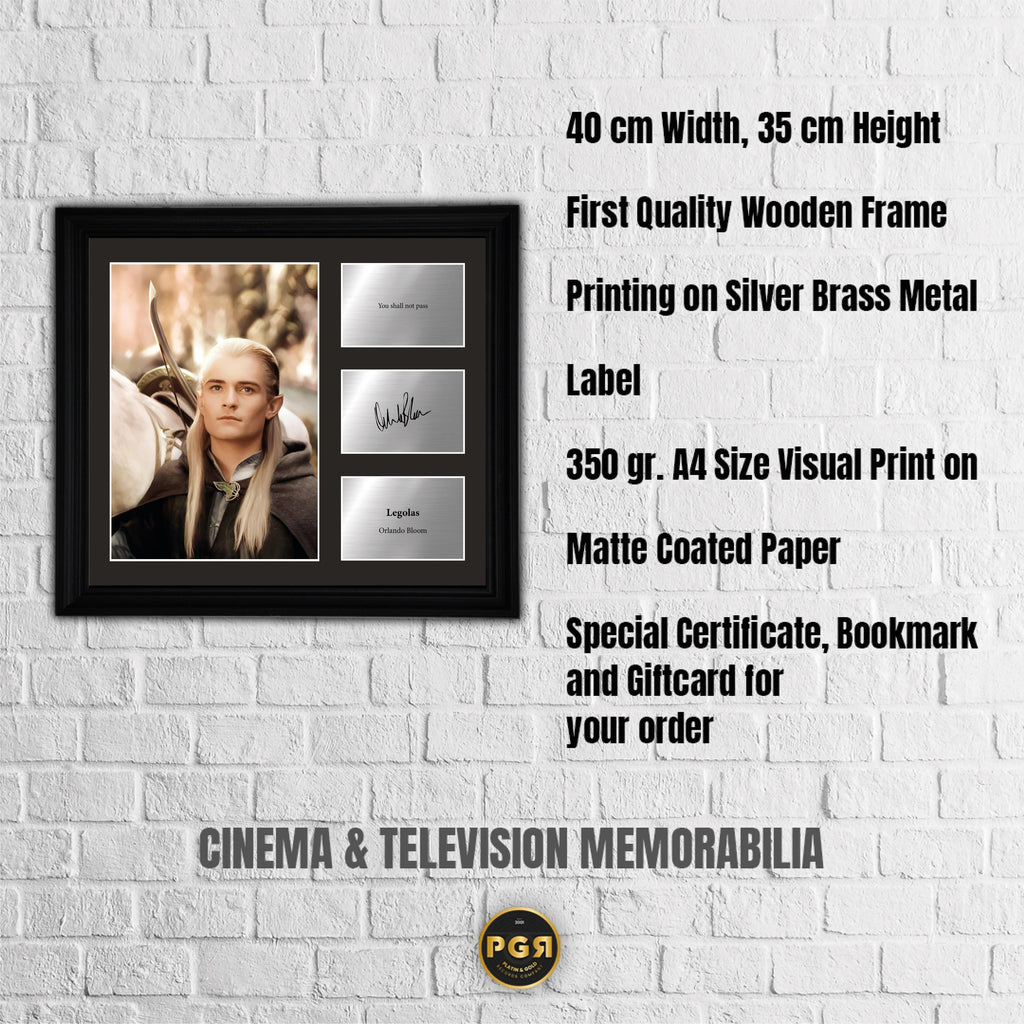 Legolas - Orlando Bloom - Framed Movie Character Print with Copy Signed