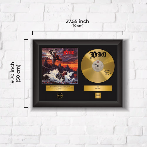 DIO – Framed Gold Plated Record Vinyl  – Copy Signed – Premium Wall Art