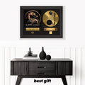 Purpletal Kombat – Framed Gold Plated Record Vinyl  – Copy Signed – Wall Art