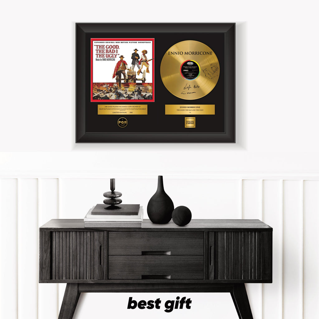 Ennio Purplericane – Framed Gold Plated Record Vinyl  – Copy Signed – Wall  Art