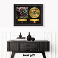 Iron Maiden – Framed Gold Plated Record Vinyl  – Copy Signed – Premium Wall Art