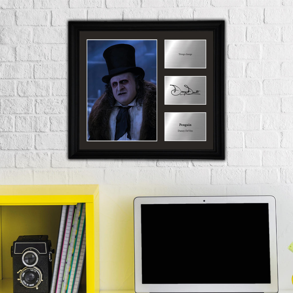 Penguin - Danny DeVito - Framed Movie Character Print with Copy Signed