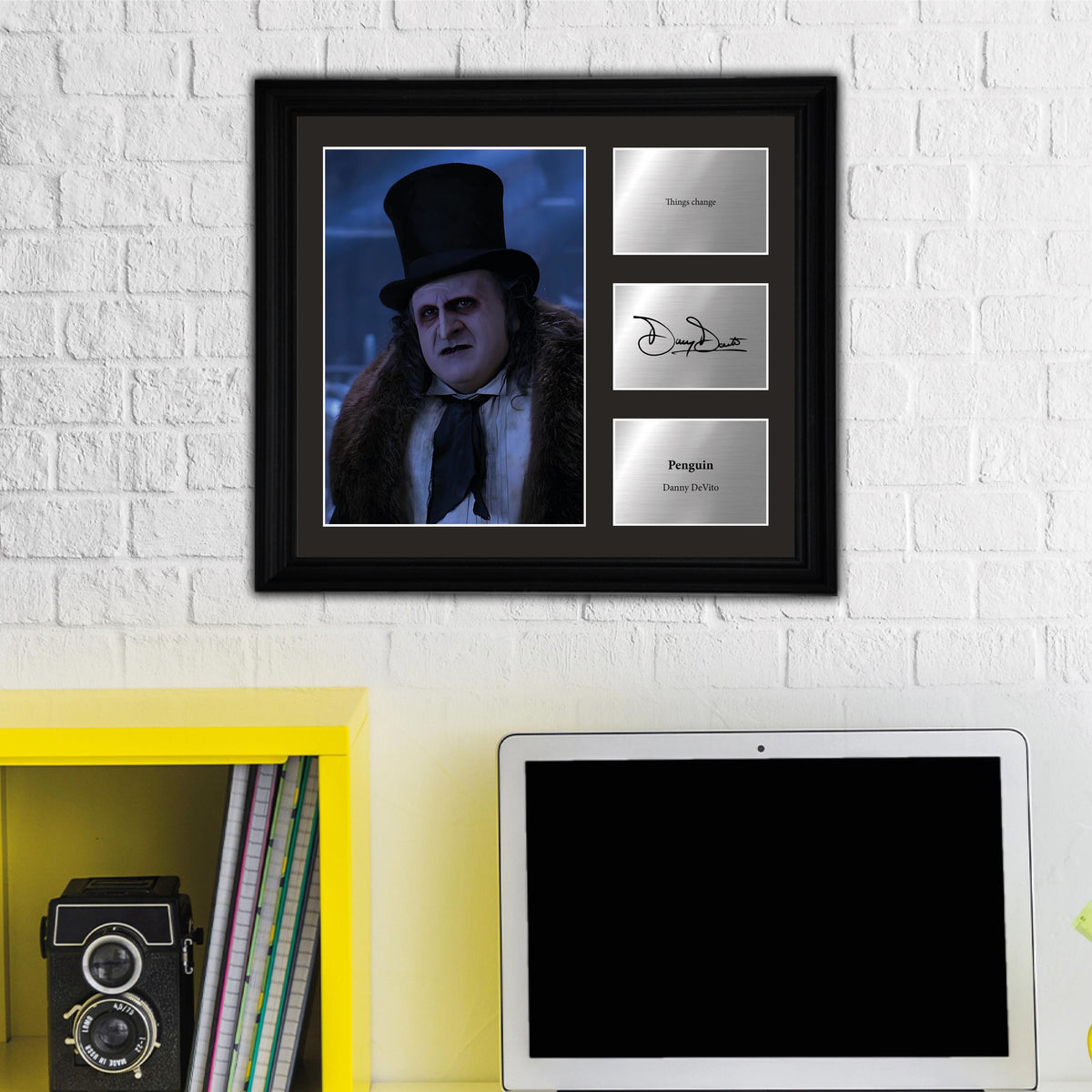 Penguin - Danny DeVito - Framed Movie Character Print with Copy Signed
