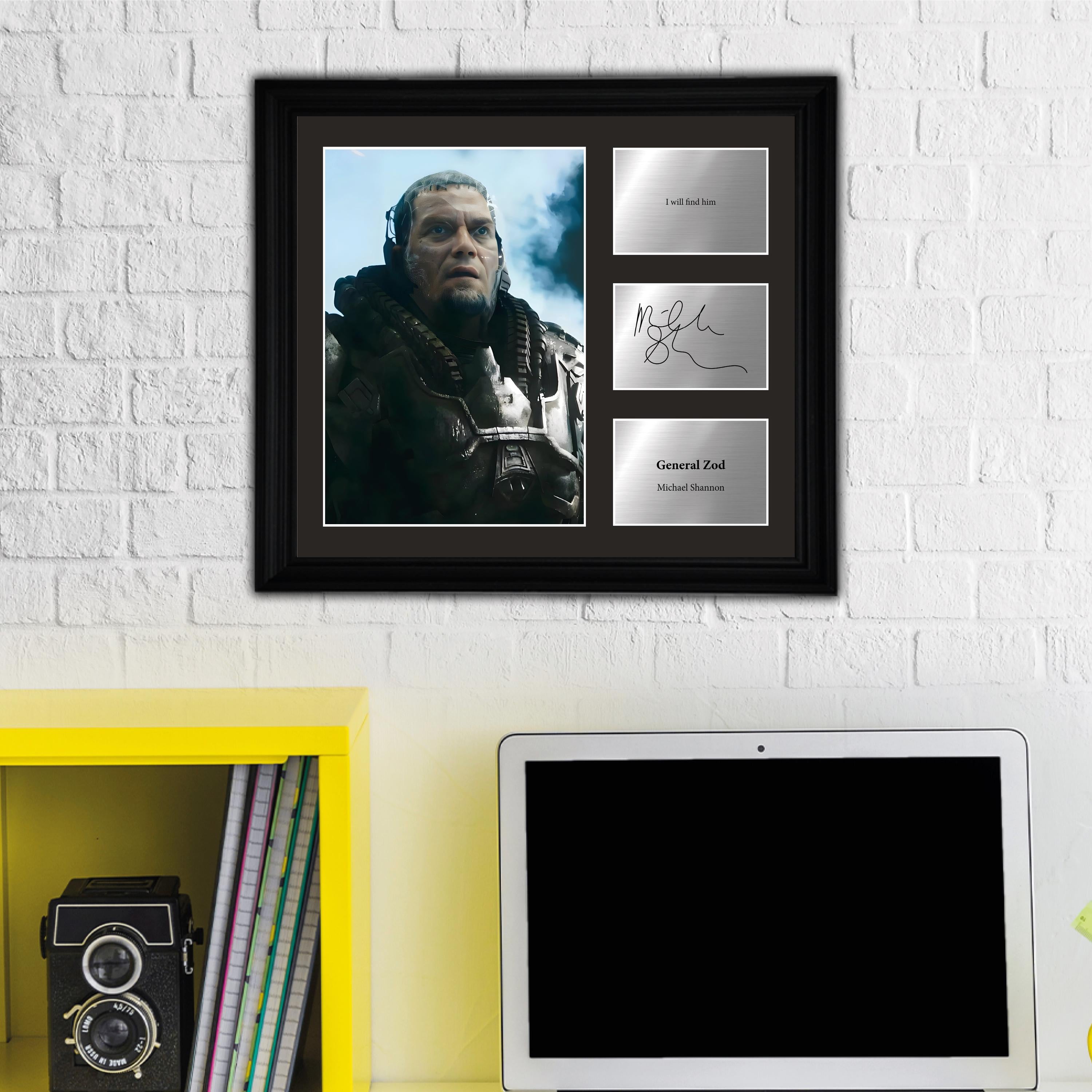 General Zod - Michael Shannon - Framed Movie Character Print with Copy Signed