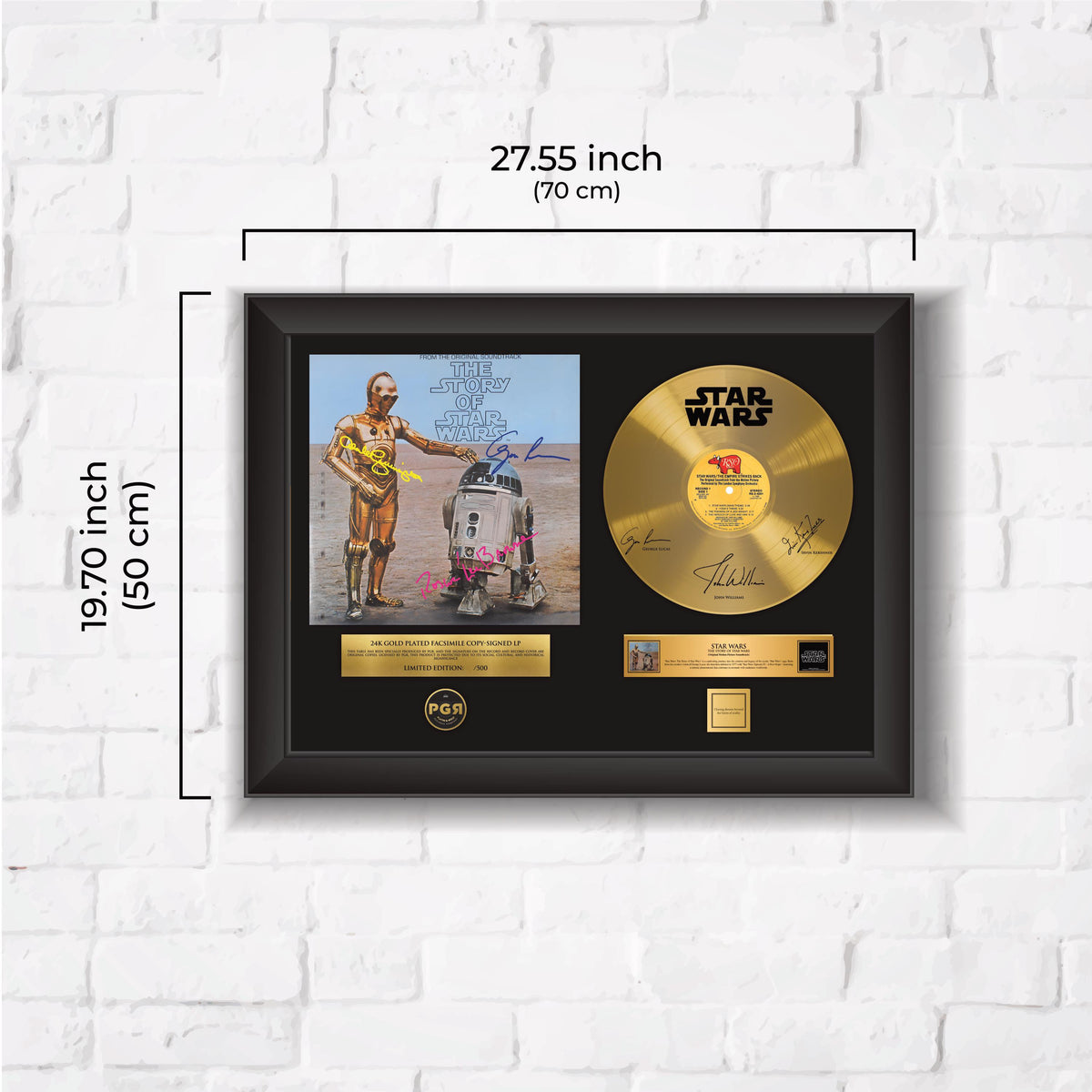 The Story Of Star Wars – Framed Gold Plated Record Vinyl  – Copy Signed