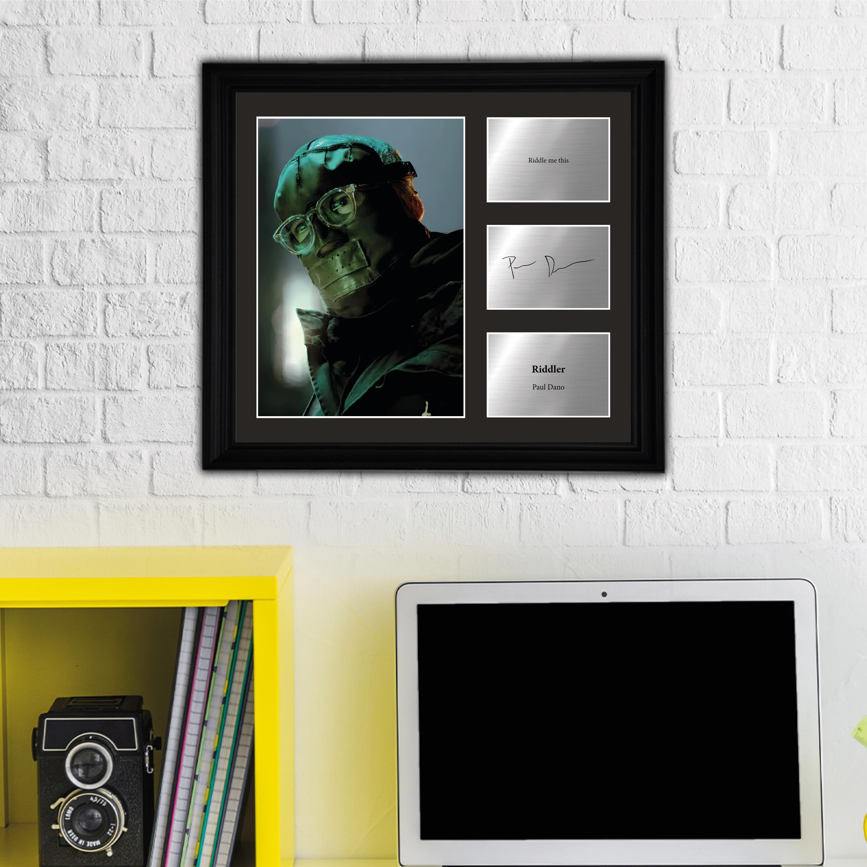 Riddler - Paul Dano - Framed Movie Character Print with Copy Signed