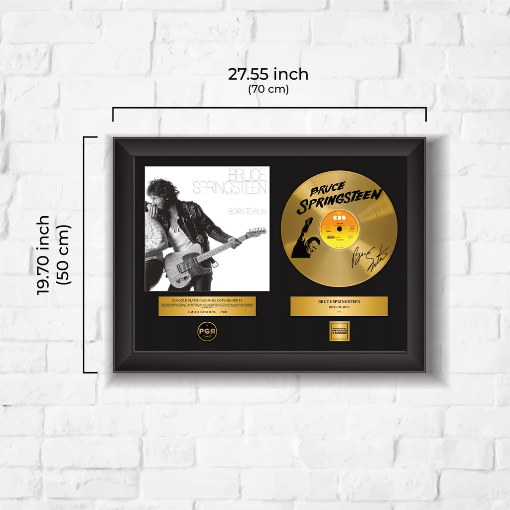 Bruce Springsteen – Framed Gold Plated Record Vinyl  – Copy Signed – Wall Art