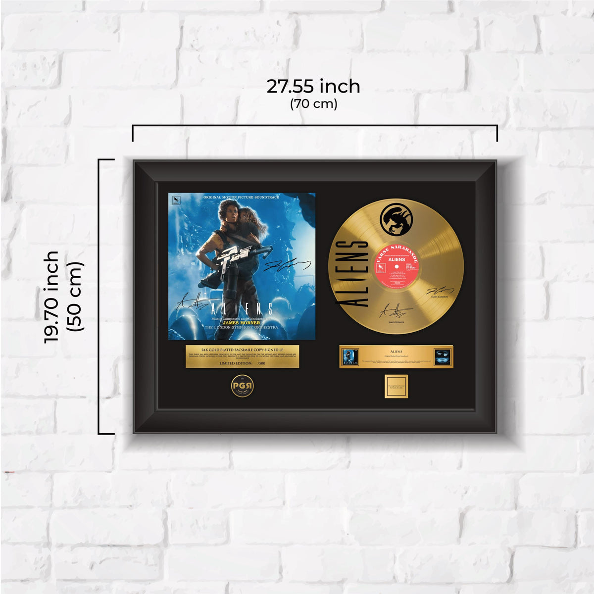 Aliens – Framed Gold Plated Record Vinyl  – Copy Signed – Premium Wall Art