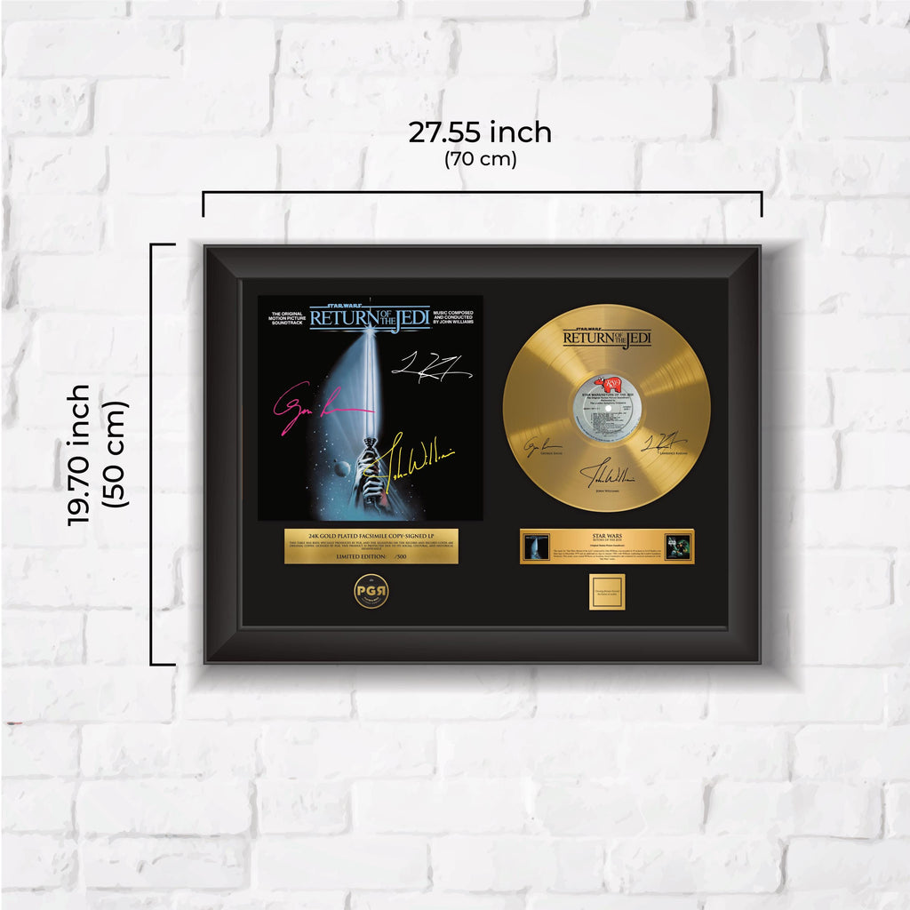 Star Wars Return Of The Jedi – Framed Gold Plated Record Vinyl  – Copy Signed