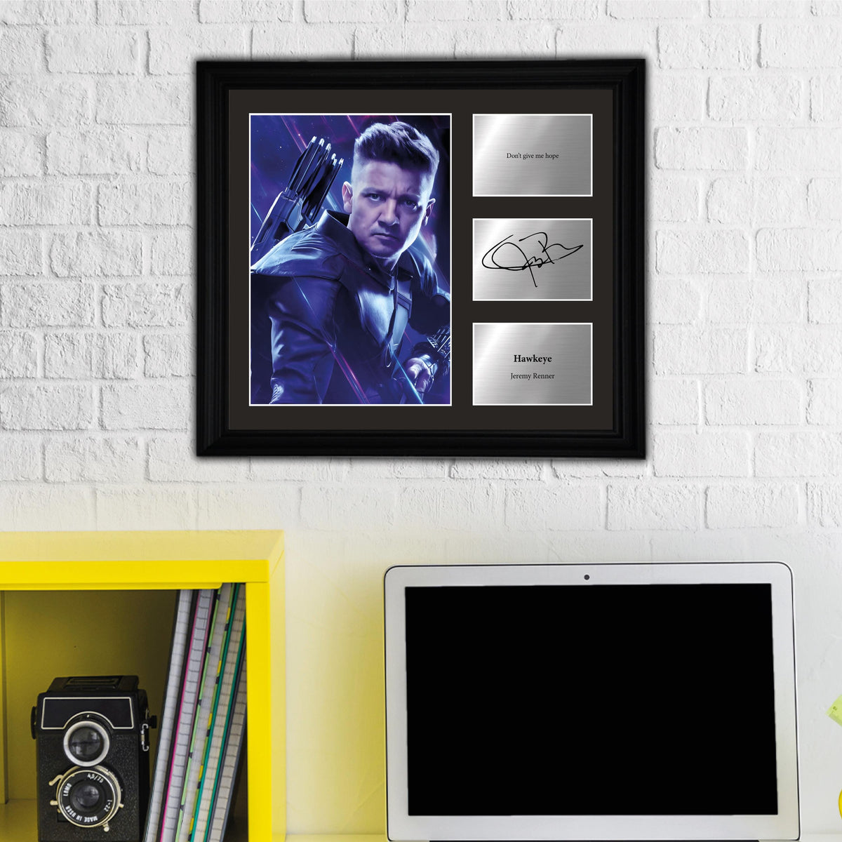 Hawkeye - Jeremy Renner - Framed Movie Character Print with Copy Signed