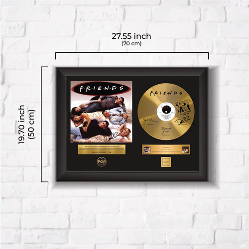 Friends – Framed Gold Plated Record Vinyl  – Copy Signed – Premium Wall Art