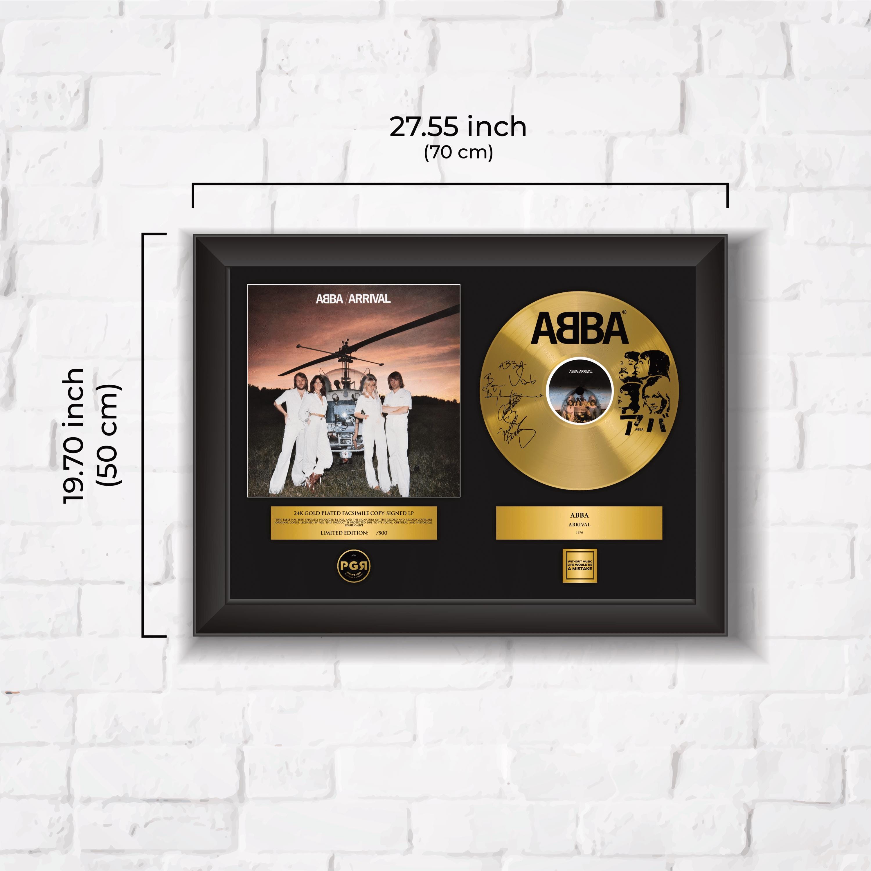 ABBA – Framed Gold Plated Record Vinyl  – Copy Signed – Premium Wall Art