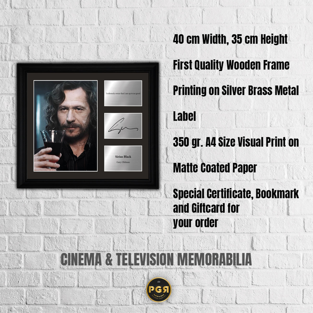 Sirius Black - Gary Oldman - Framed Movie Character Print with Copy Signed
