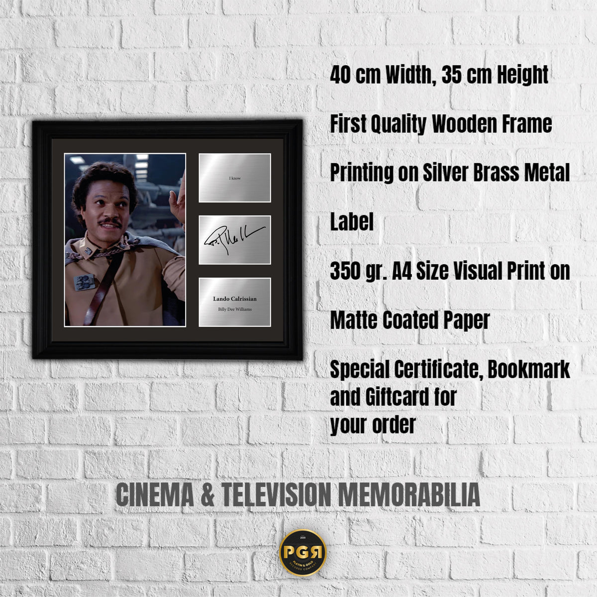 Lando Calrissian - Billy De Williams  - Movie Character Print with Copy Signed