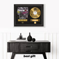 Friday The 13TH – Framed Gold Plated Record Vinyl  – Copy Signed – Wall  Art