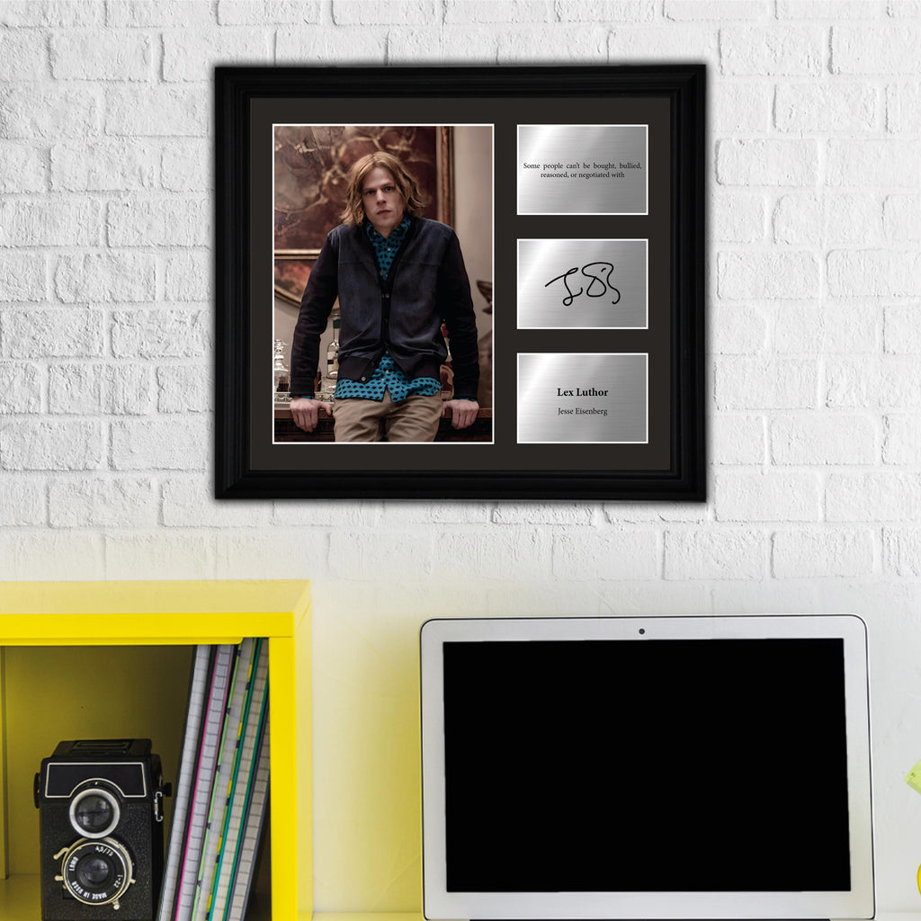 Lex Luthor - Jesse Eisenberg - Framed Movie Character Print with Copy Signed