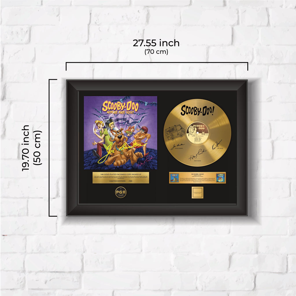 Scooby Doo – Framed Gold Plated Record Vinyl  – Copy Signed – Premium Wall Art