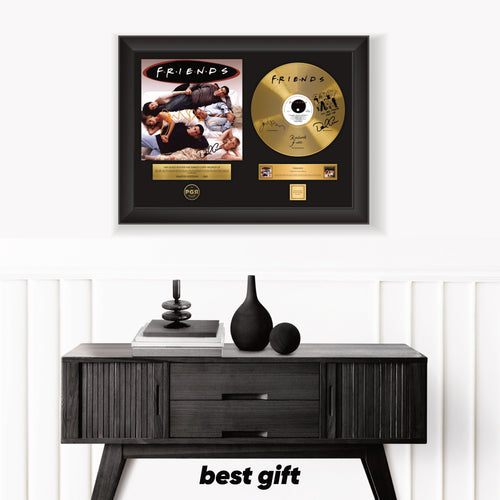 Friends – Framed Gold Plated Record Vinyl  – Copy Signed – Premium Wall Art