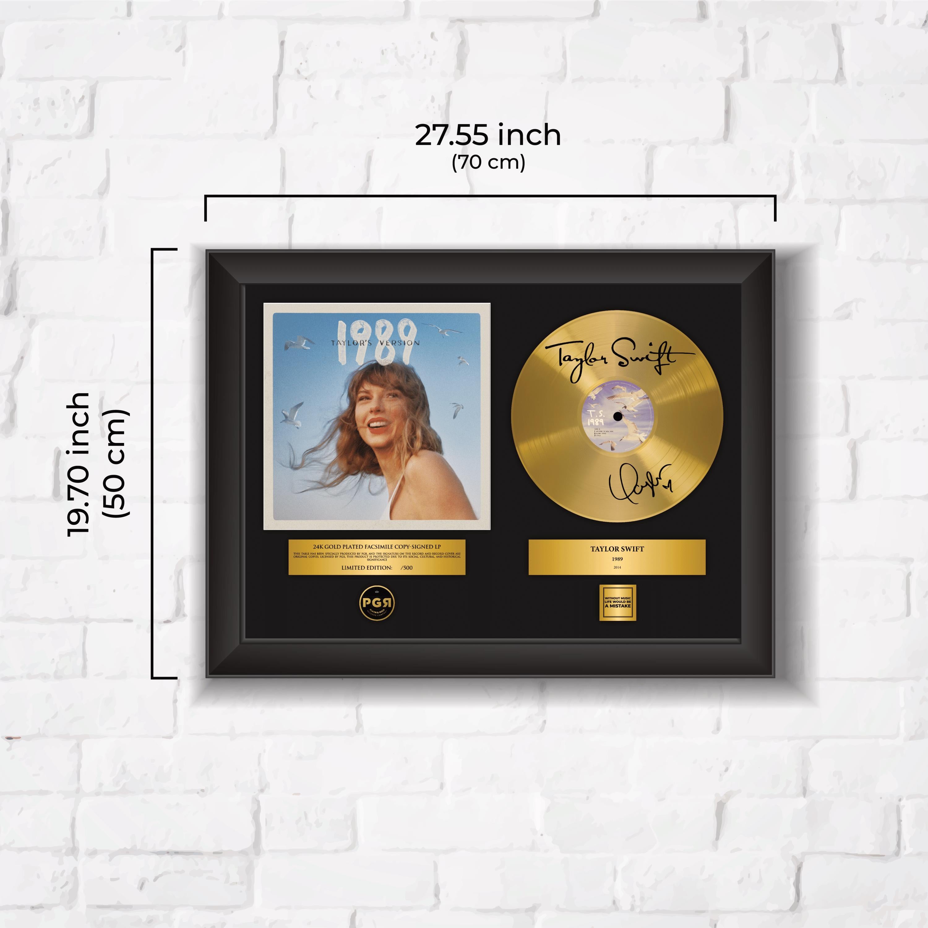 Taylor Swift – Framed Gold Plated Record Vinyl  – Copy Signed – Premium Wall Art