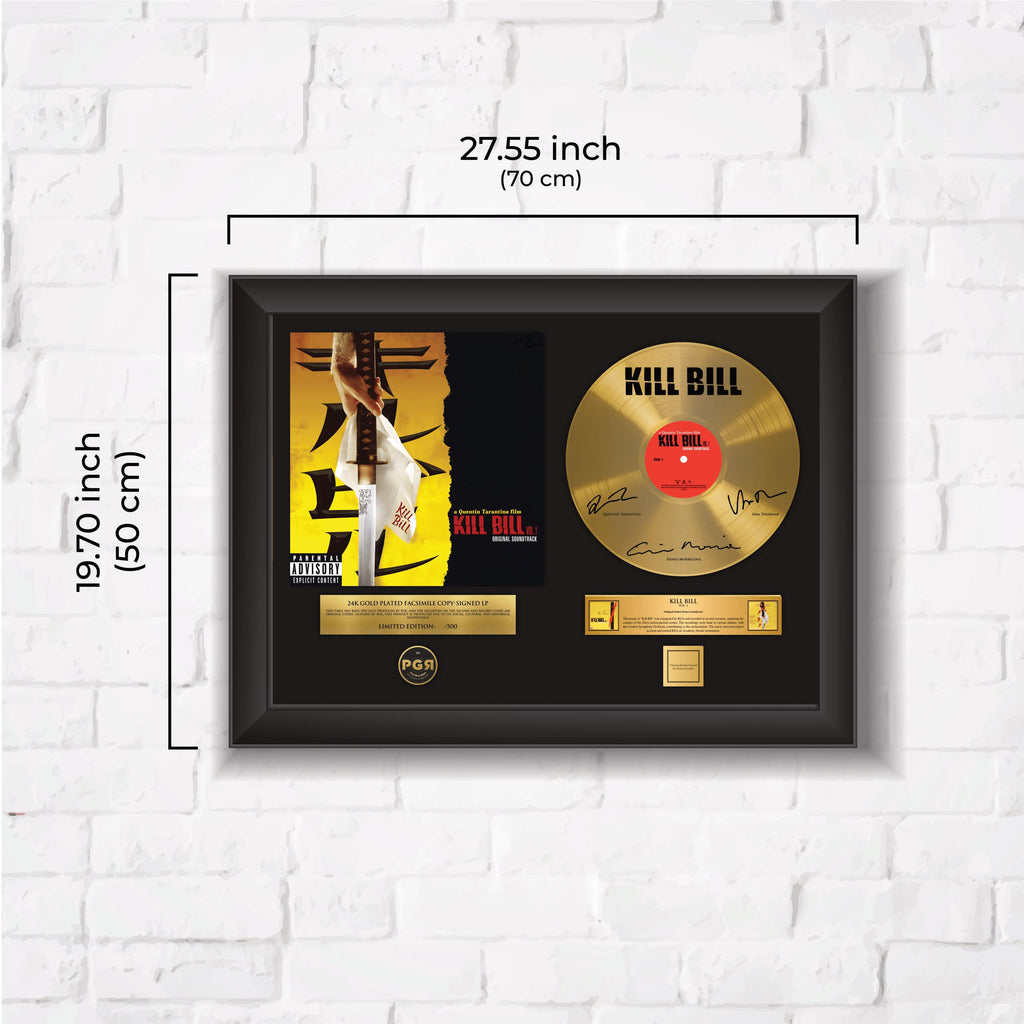 Kill Bill – Framed Gold Plated Record Vinyl  – Copy Signed – Premium Wall Art
