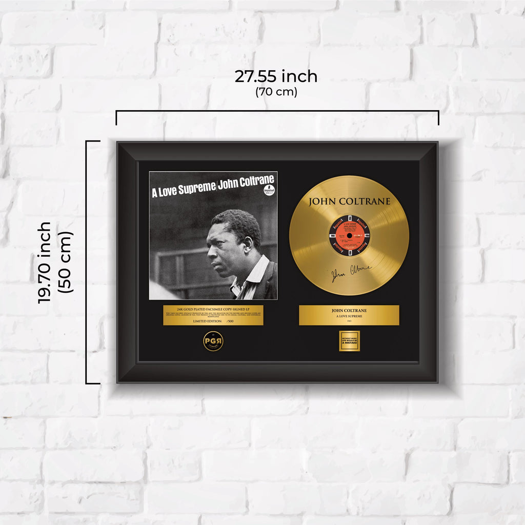 John Coltrane – Framed Gold Plated Record Vinyl  – Copy Signed – Wall Art