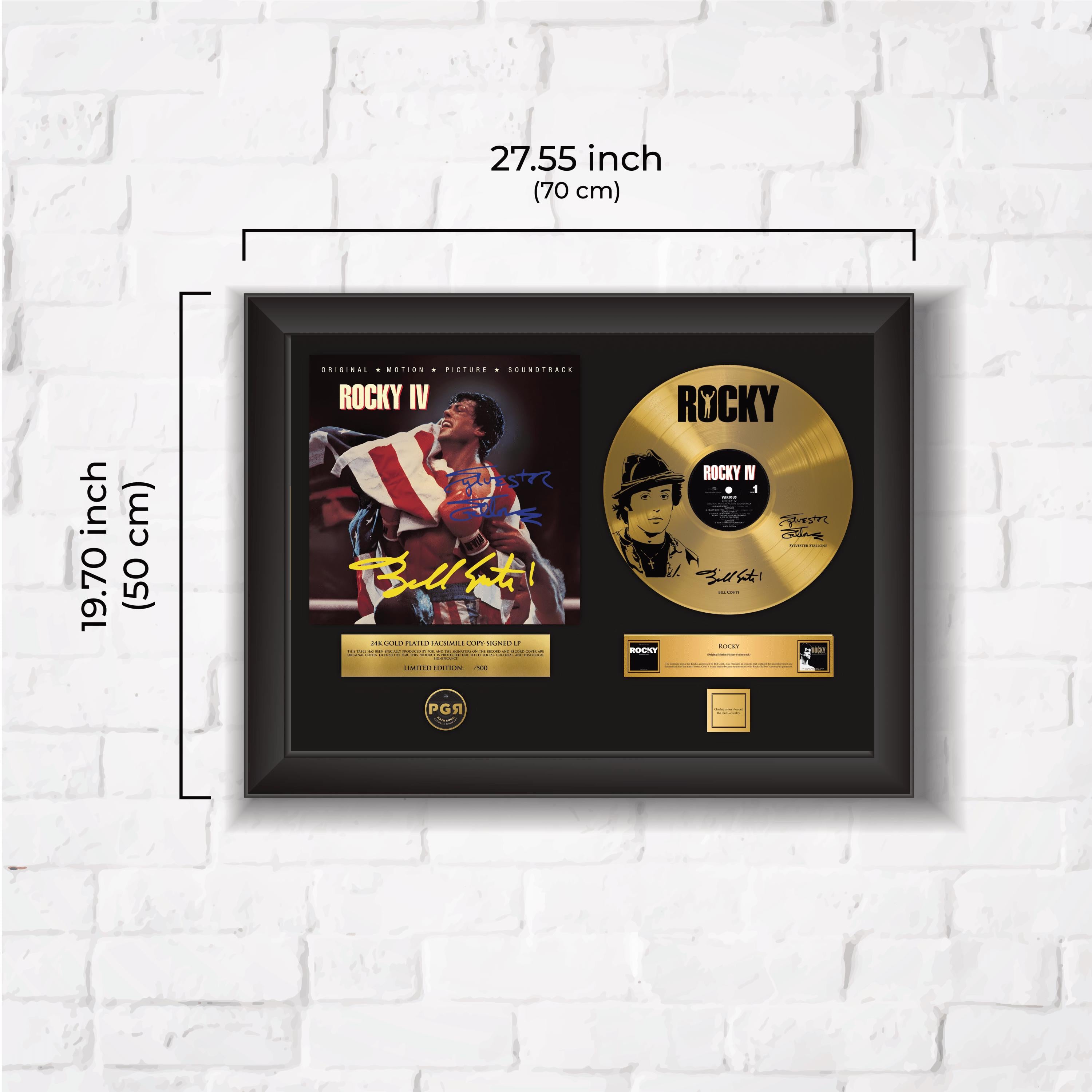Rocky – Framed Gold Plated Record Vinyl  – Copy Signed – Premium Wall Art