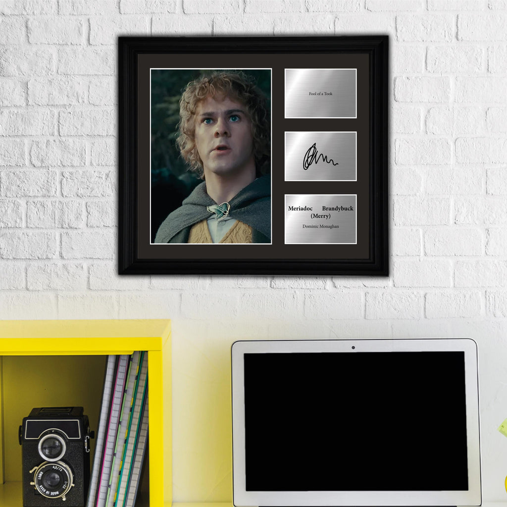 Merry - Dominic Monoghan - Framed Movie Character Print with Copy Signed