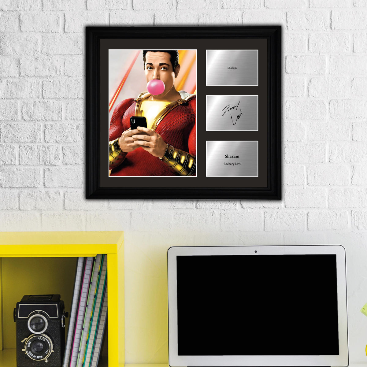 Shazam - Zachary Levi - Framed Movie Character Print with Copy Signed