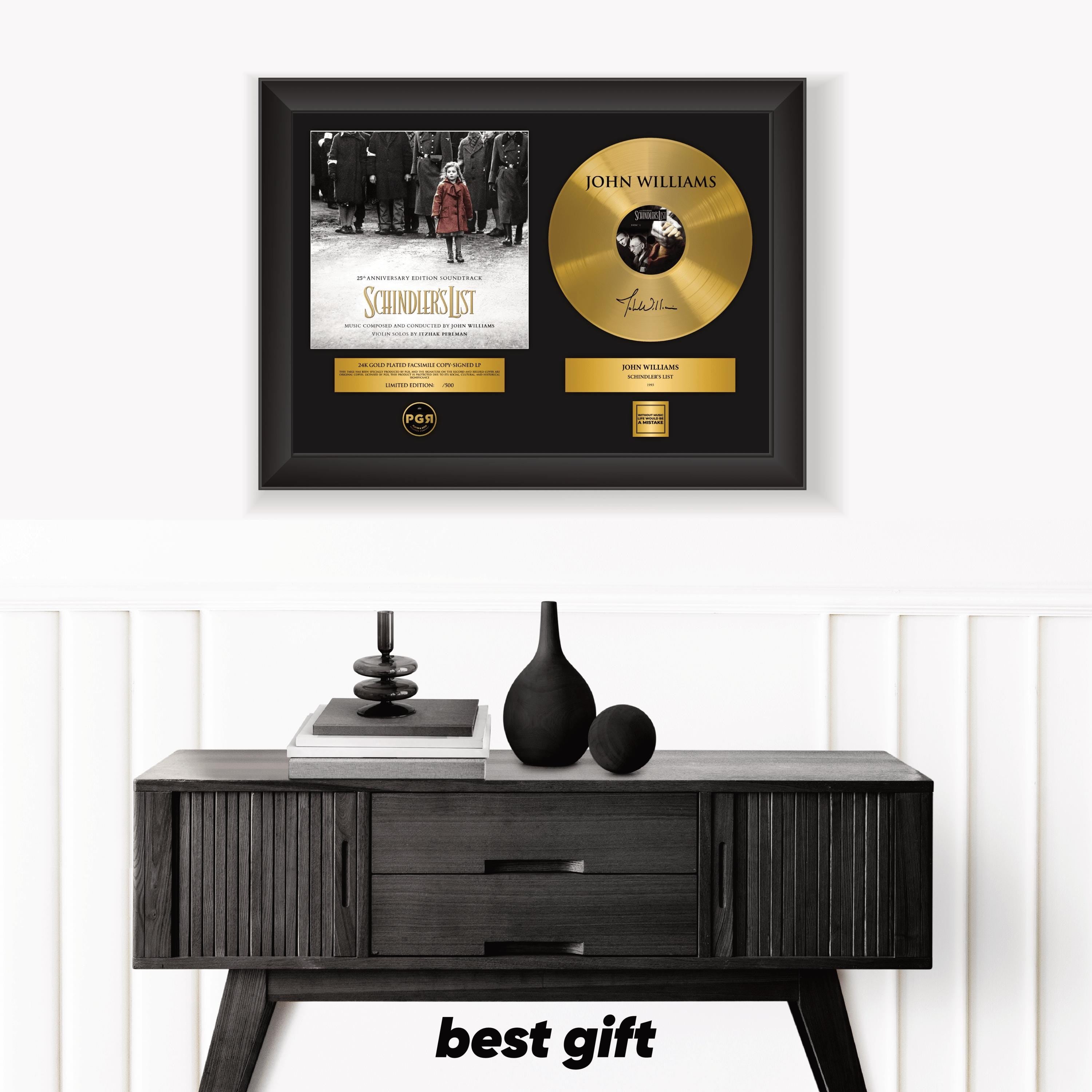 John Williams – Framed Gold Plated Record Vinyl  – Copy Signed – Wall Art