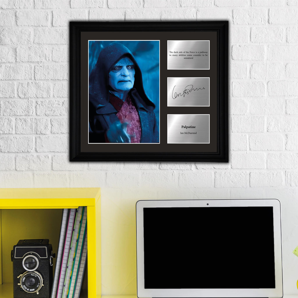 Palpatine - Ian McDiarmid  - Framed Movie Character Print with Copy Signed