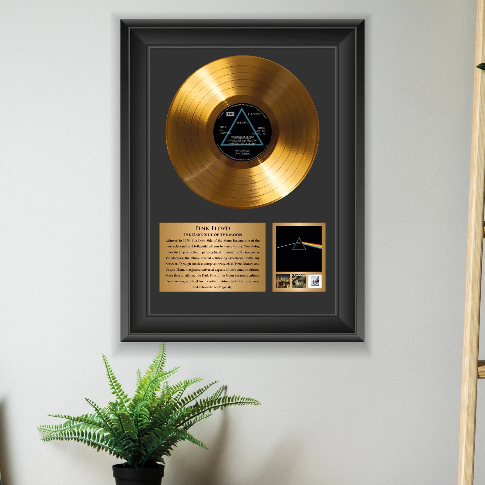 Pink Floyd The Dark Side of the Moon Gold Record Framed Wall Art
