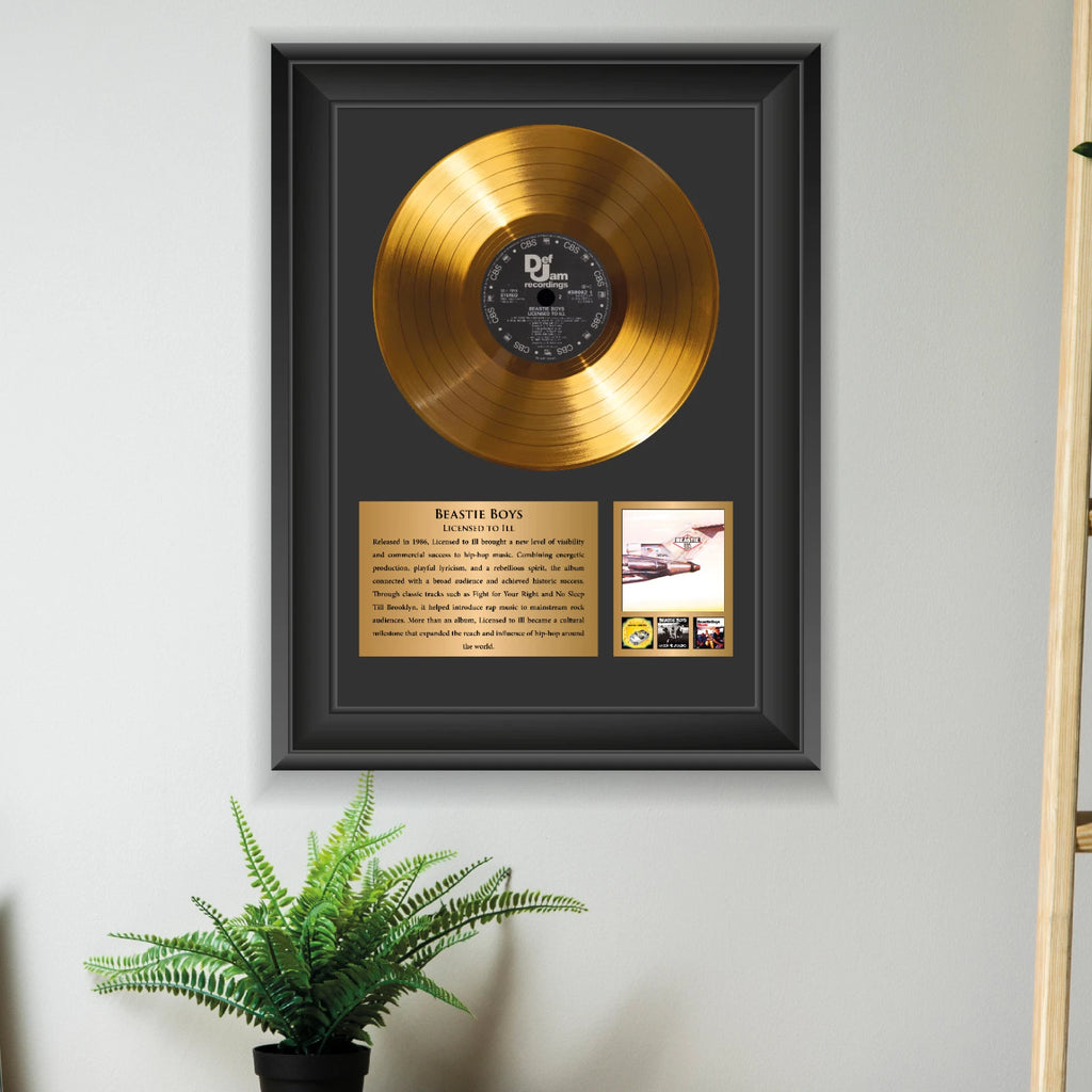 Beastie Boys Licensed to Ill Gold Record Framed Wall Art Memorabilia