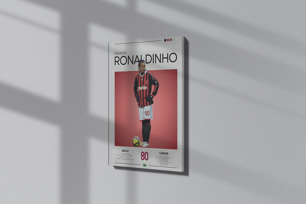 GeekCultcha AC Milan Ronaldinho Premium Canvas Print