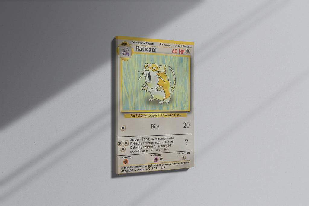 GeekCultcha Pokémon Raticate Premium Canvas Print