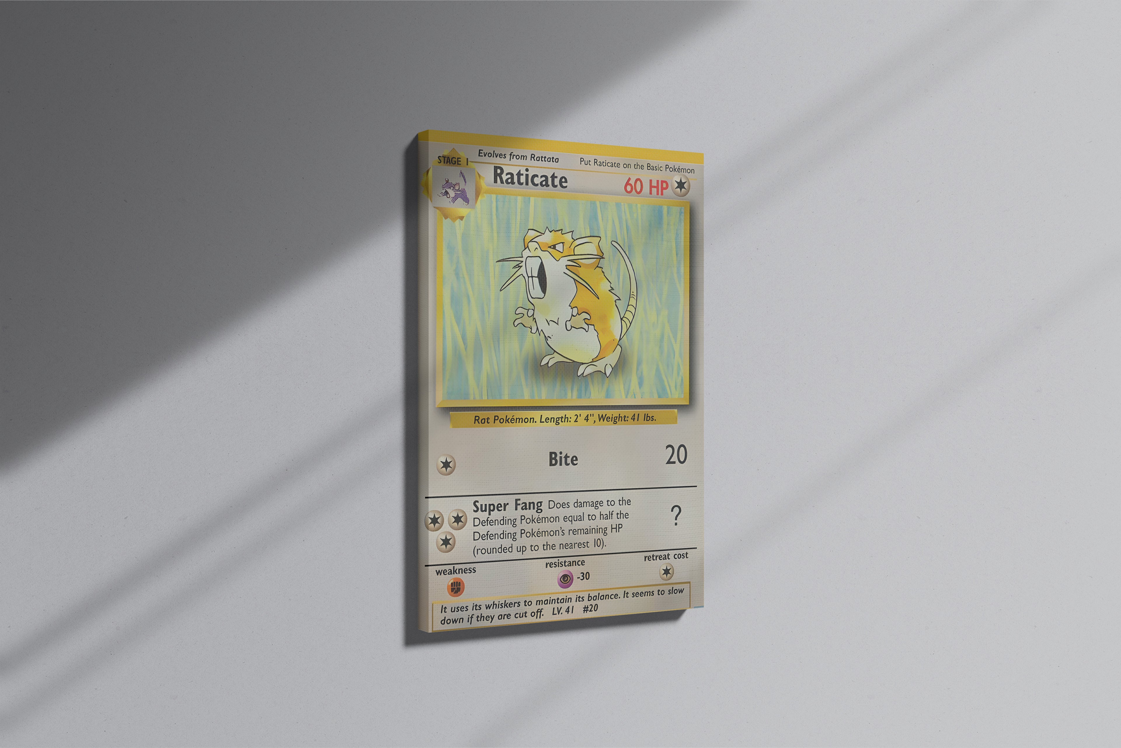 GeekCultcha Pokémon Raticate Premium Canvas Print