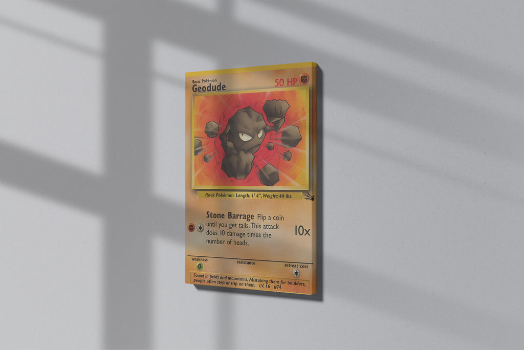 GeekCultcha Pokémon Geodude Premium Canvas Print