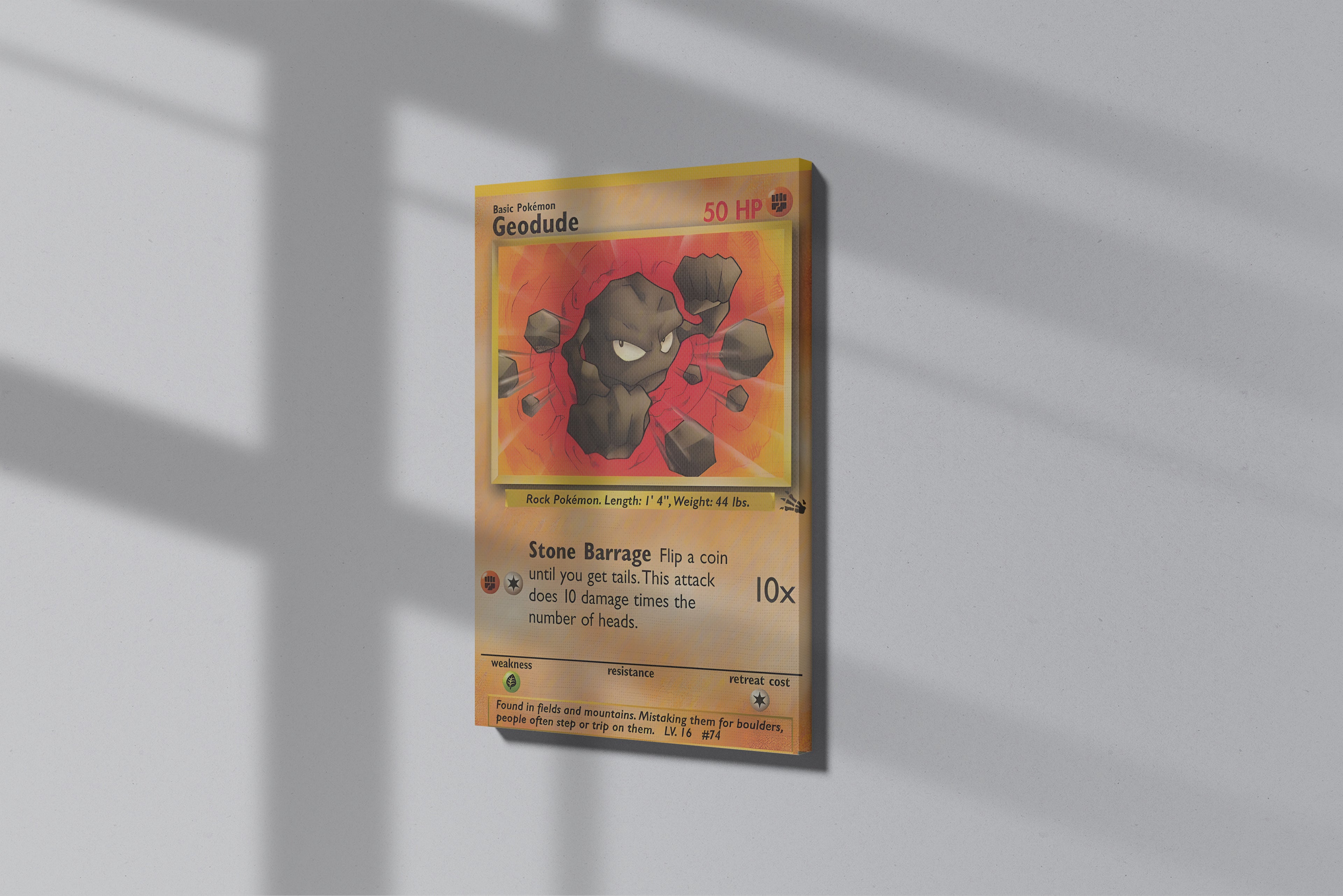 GeekCultcha Pokémon Geodude Premium Canvas Print