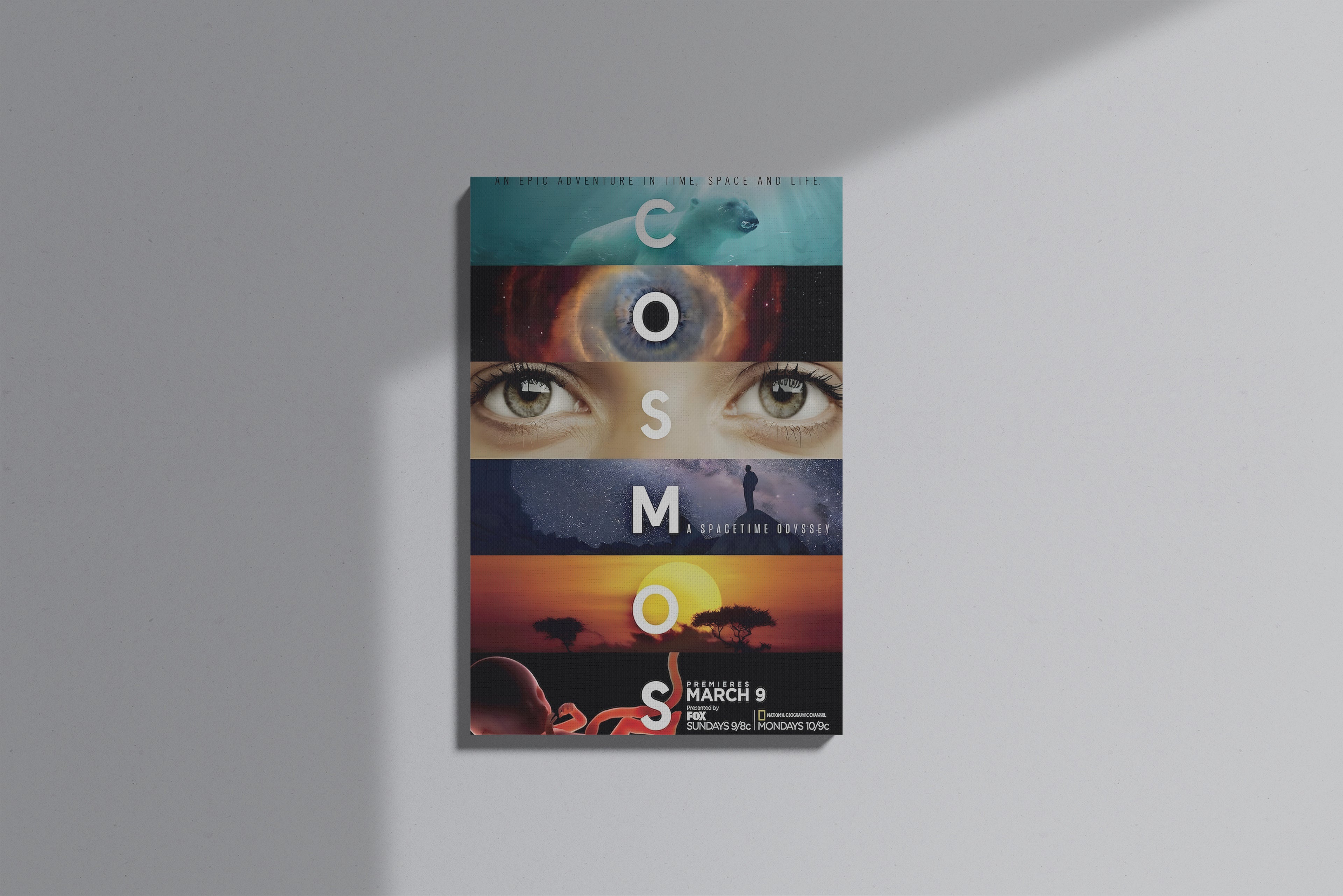 GeekCultcha Cosmos: A Space-Time Adventure Premium Canvas Painting