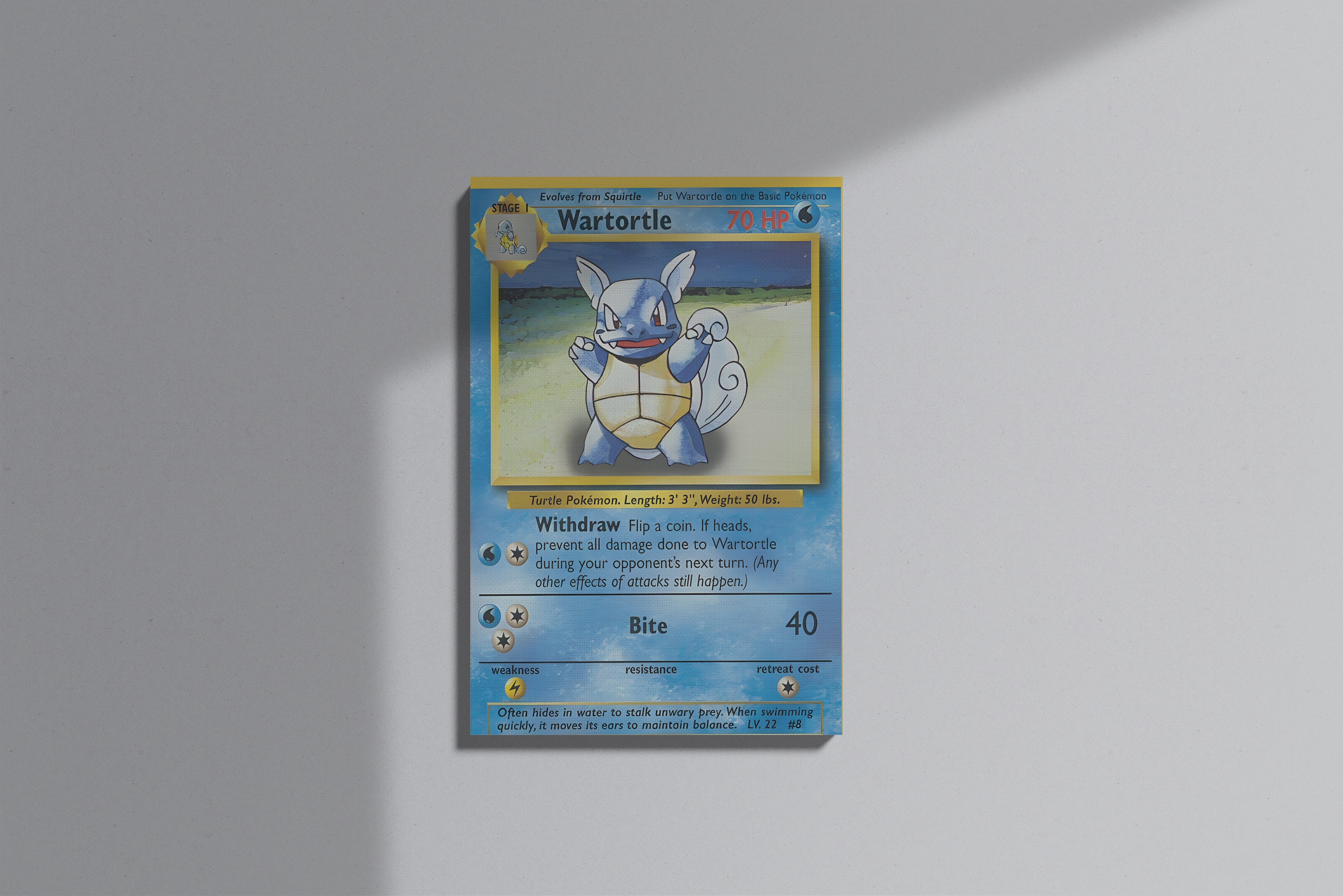 GeekCultcha Pokémon Wartortle Premium Canvas Print