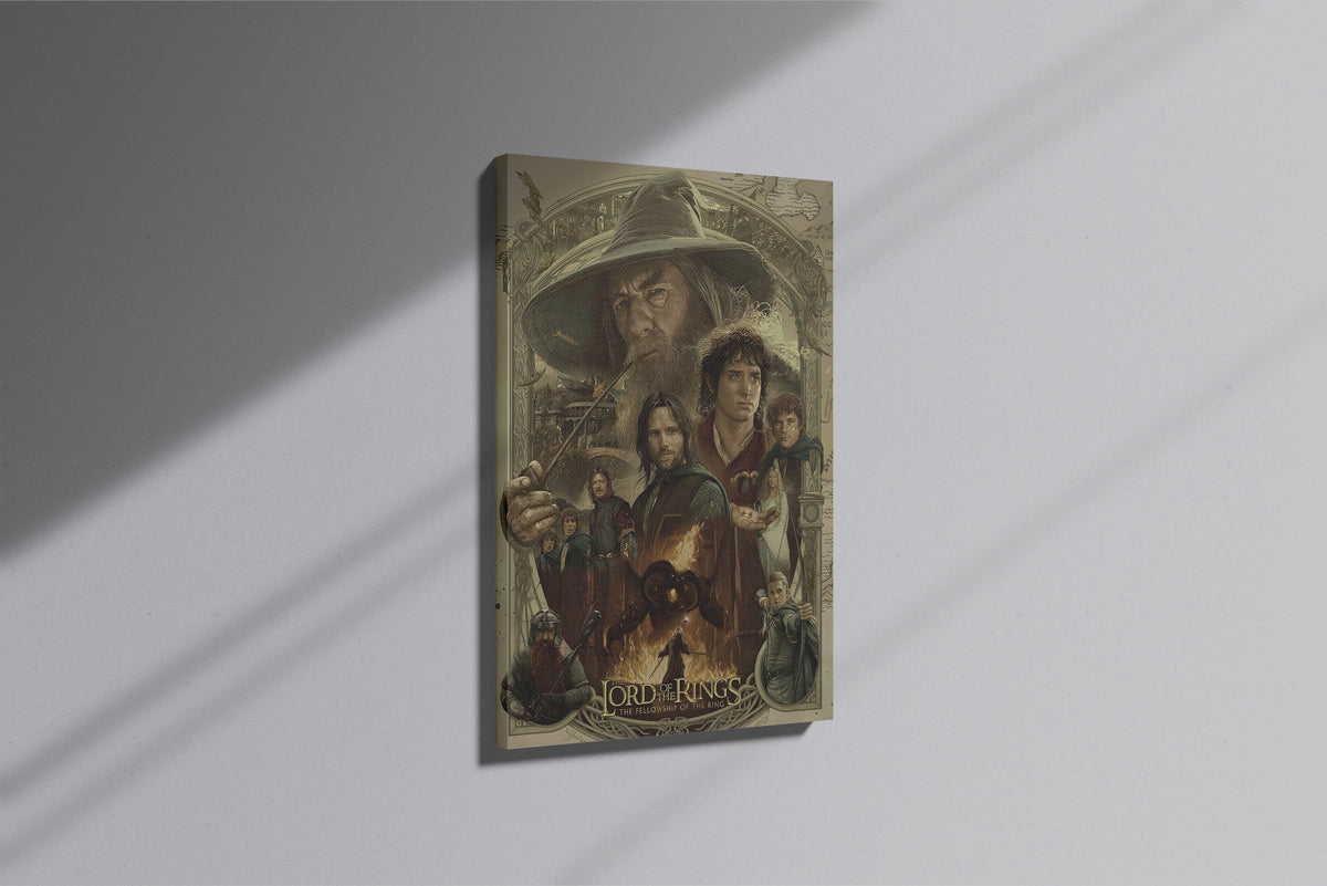 GeekCultcha Lord of the Rings Fellowship of the Ring Premium Canvas Print
