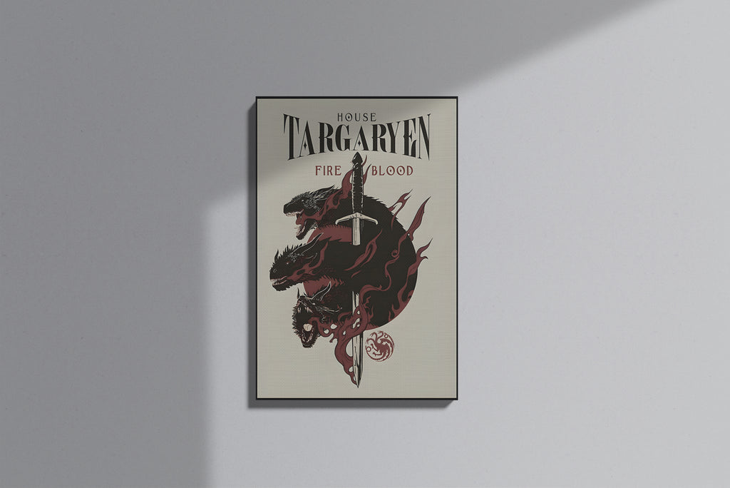 GeekCultcha Game of Thrones Targaryen Dynasty Premium Canvas Painting