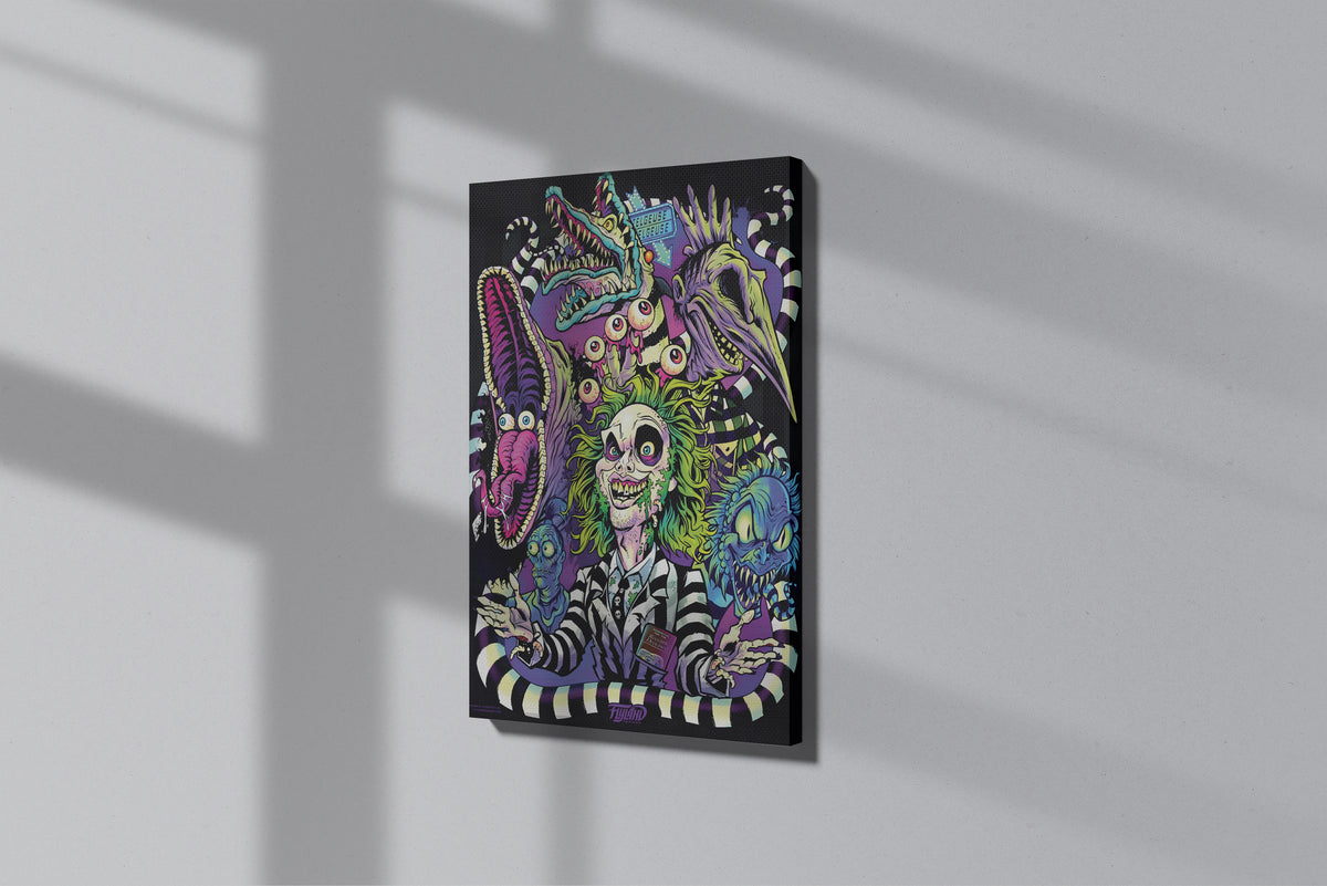 GeekCultcha Beetlejuice Monster Themed Premium Canvas Painting