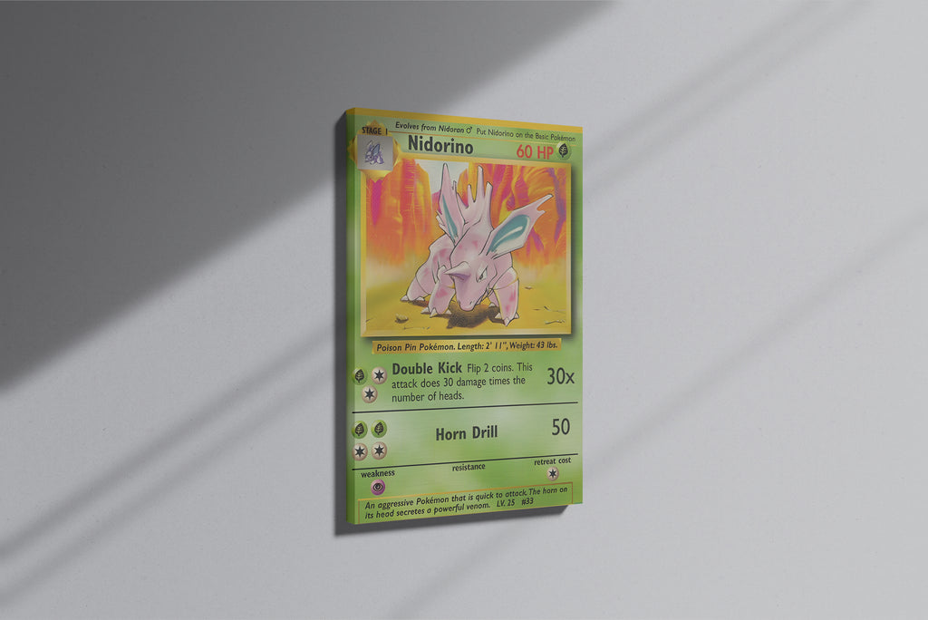 GeekCultcha Pokémon Nidorino Themed Premium Canvas Painting