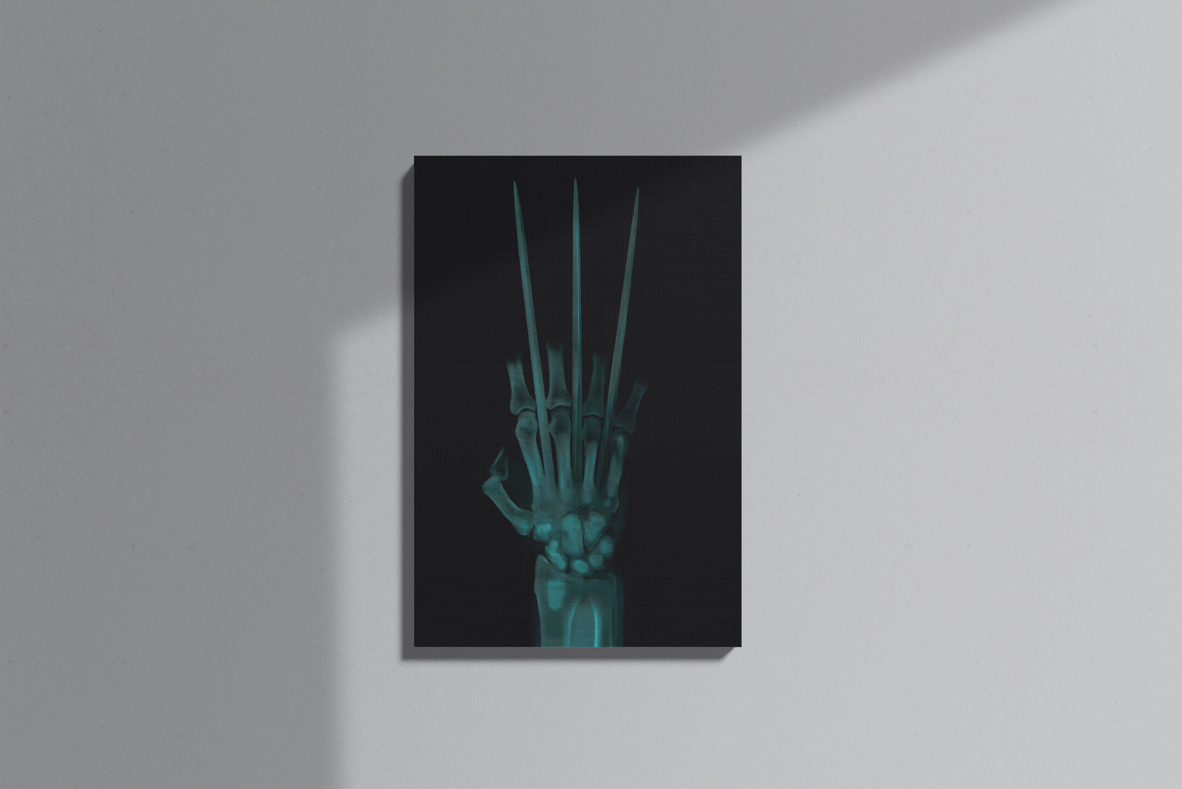 GeekCultcha Marvel Wolverine X-ray Themed Premium Canvas Painting