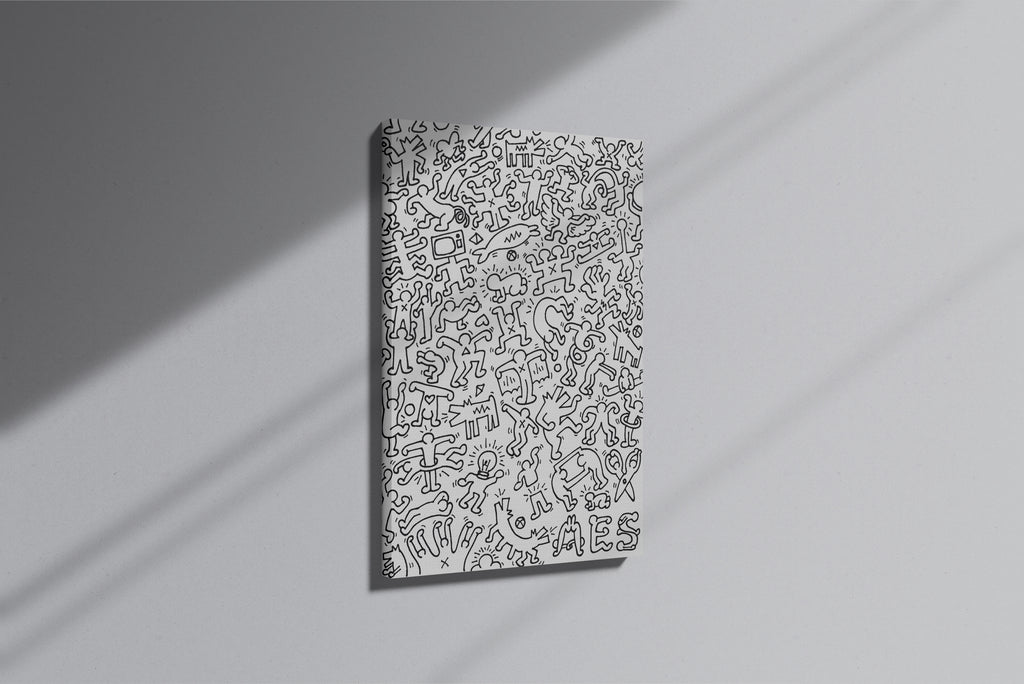 GeekCultcha Keith Haring Stylized Art Premium Canvas Print