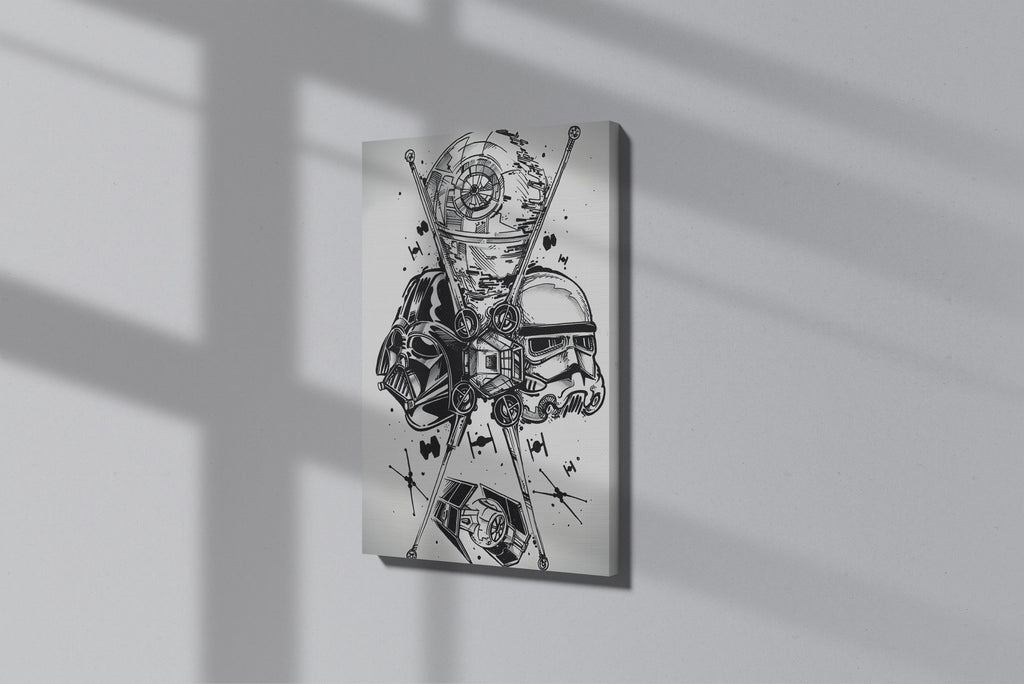 GeekCultcha Star Wars Darth Vader and Stormtrooper Themed Premium Canvas Painting