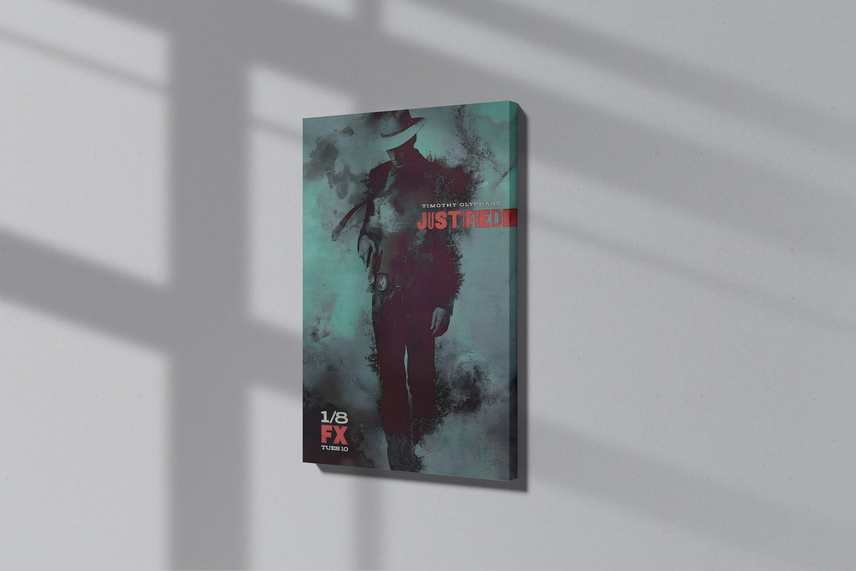 GeekCultcha Justified Raylan Givens Premium Canvas Print