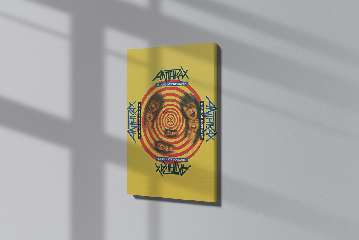 GeekCultcha Anthrax State of Euphoria Premium Canvas Painting Spiral Design